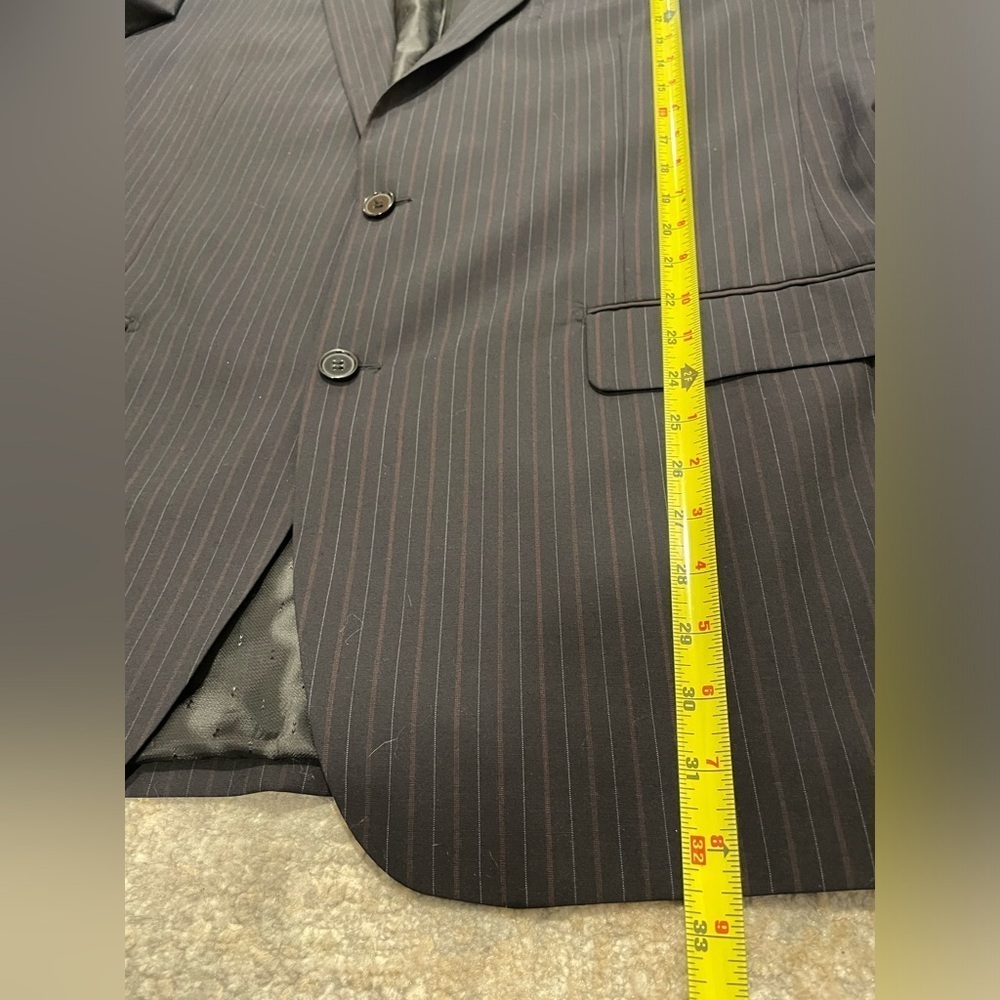 Ezra K Signature Gold Super 120’s Wool Suit Blue Jacket 46L Pants 40L Italy EUC - Picture 11 of 16